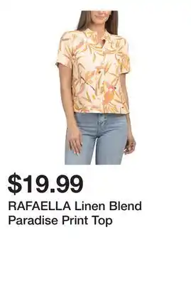 Marshalls RAFAELLA Linen Blend Paradise Print Top offer