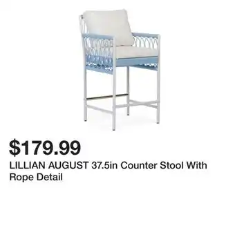 Marshalls LILLIAN AUGUST 37.5in Counter Stool With Rope Detail offer