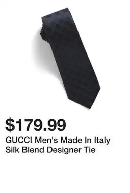 Marshalls GUCCI Men's Made In Italy Silk Blend Designer Tie offer