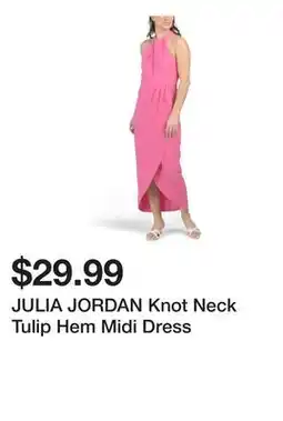 Marshalls JULIA JORDAN Knot Neck Tulip Hem Midi Dress offer