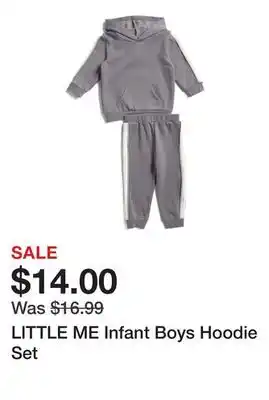 Marshalls LITTLE ME Infant Boys Hoodie Set offer