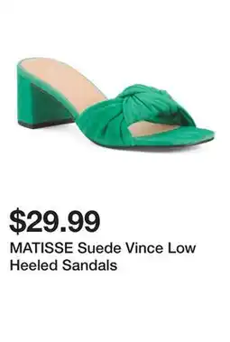 Marshalls MATISSE Suede Vince Low Heeled Sandals offer