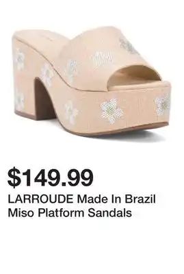 Marshalls LARROUDE Made In Brazil Miso Platform Sandals offer