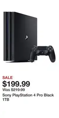 Game Stop Sony PlayStation 4 Pro Black 1TB offer