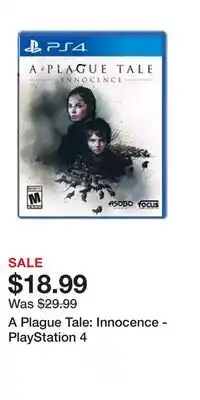 Game Stop A Plague Tale: Innocence - PlayStation 4 offer