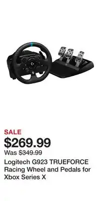 Game Stop Logitech G923 TRUEFORCE Racing Wheel and Pedals for Xbox Series X offer