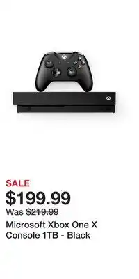 Game Stop Microsoft Xbox One X Console 1TB - Black offer