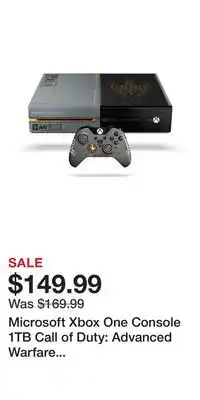 Game Stop Microsoft Xbox One Console 1TB Call of Duty: Advanced Warfare Limited Edition offer