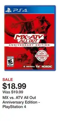 Game Stop MX vs. ATV All Out Anniversary Edition - PlayStation 4 offer