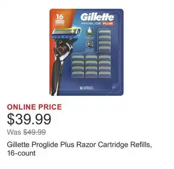 Costco Gillette Proglide Plus Razor Cartridge Refills, 16-count offer