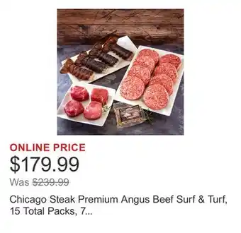 Costco Chicago Steak Premium Angus Beef Surf & Turf, 15 Total Packs, 7 Lbs. Total offer