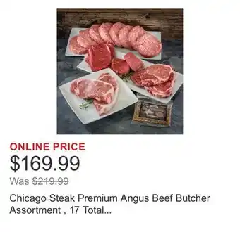 Costco Chicago Steak Premium Angus Beef Butcher Assortment , 17 Total Packs, 8 Lbs. Total offer