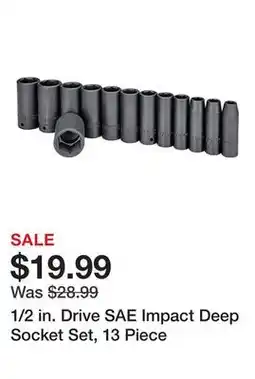 Harbor Freight Tools 1/2 in. Drive SAE Impact Deep Socket Set, 13 Piece offer