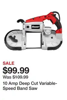 Harbor Freight Tools 10 Amp Deep Cut Variable-Speed Band Saw offer