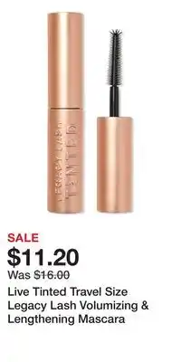 Ulta Beauty Live Tinted Travel Size Legacy Lash Volumizing & Lengthening Mascara offer