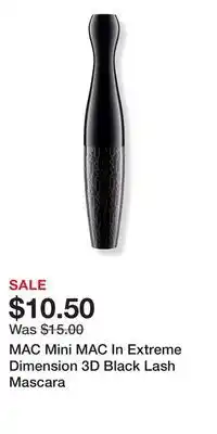 Ulta Beauty MAC Mini MAC In Extreme Dimension 3D Black Lash Mascara offer