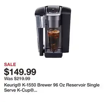 Office Depot Keurig K-1550 Brewer 96 Oz Reservoir Single Serve K-Cup Commercial Coffee Maker, Black offer