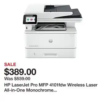 Office Depot HP LaserJet Pro MFP 4101fdw Wireless Laser All-in-One Monochrome Printer offer