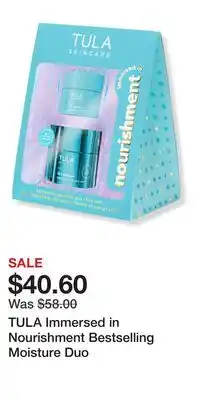 Ulta Beauty TULA Immersed in Nourishment Bestselling Moisture Duo offer