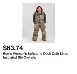 Tractor Supply Company Berne Women's Softstone Duck Quilt-Lined Insulated Bib Overalls offer