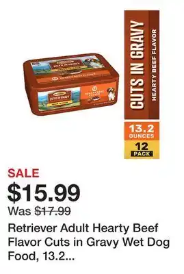 Tractor Supply Company Retriever Adult Hearty Beef Flavor Cuts in Gravy Wet Dog Food, 13.2 oz., Pack of 12 Cans offer