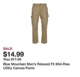 Tractor Supply Company Blue Mountain Men's Relaxed Fit Mid-Rise Utility Canvas Pants offer