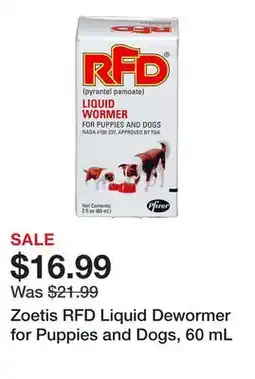 Tractor Supply Company Zoetis RFD Liquid Dewormer for Puppies and Dogs, 60 mL offer