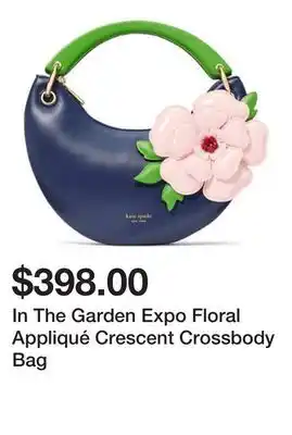 Belk In The Garden Expo Floral Appliqué Crescent Crossbody Bag offer