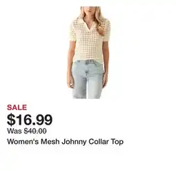 Belk Women's Mesh Johnny Collar Top offer