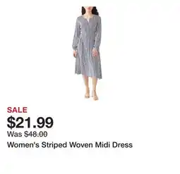 Belk Women's Striped Woven Midi Dress offer