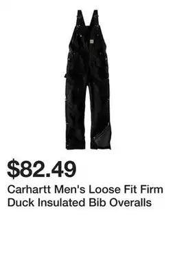 Tractor Supply Company Carhartt Men's Loose Fit Firm Duck Insulated Bib Overalls offer