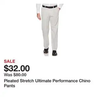 Belk Pleated Stretch Ultimate Performance Chino Pants offer