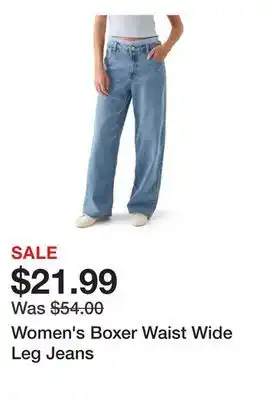 Belk Women's Boxer Waist Wide Leg Jeans offer