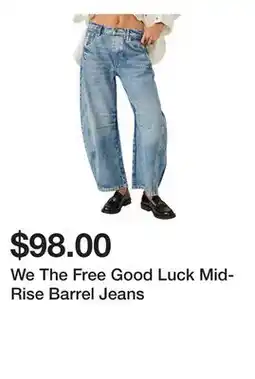 Belk We The Free Good Luck Mid-Rise Barrel Jeans offer