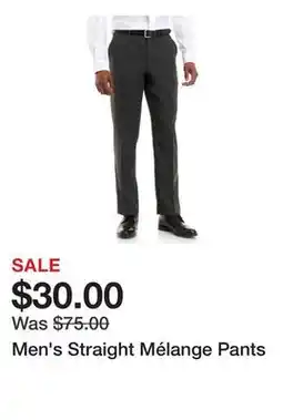 Belk Men's Straight Mélange Pants offer