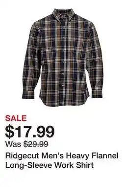 Tractor Supply Company Ridgecut Men's Heavy Flannel Long-Sleeve Work Shirt offer