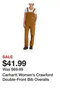 Tractor Supply Company Carhartt Women's Crawford Double-Front Bib Overalls offer