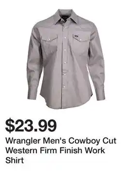 Tractor Supply Company Wrangler Men's Cowboy Cut Western Firm Finish Work Shirt offer