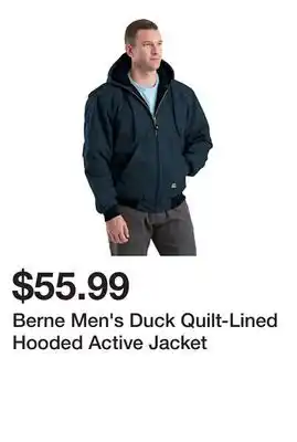 Tractor Supply Company Berne Men's Duck Quilt-Lined Hooded Active Jacket offer