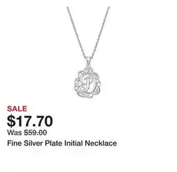 Belk Fine Silver Plate Initial Necklace offer