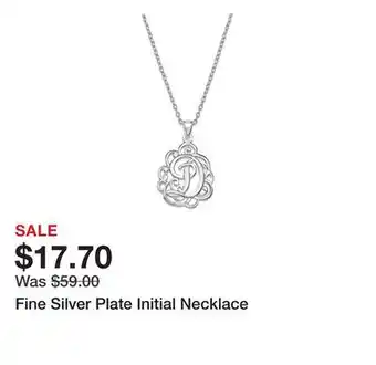 Belk Fine Silver Plate Initial Necklace offer