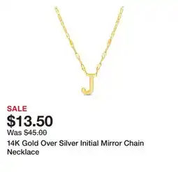 Belk 14K Gold Over Silver Initial Mirror Chain Necklace offer