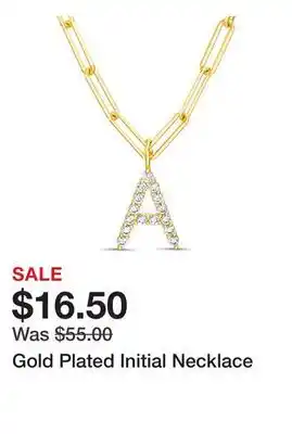 Belk Gold Plated Initial Necklace offer