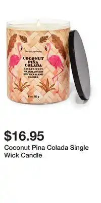 Bath & Body Works Coconut Pina Colada Single Wick Candle offer