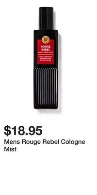 Bath & Body Works Mens Rouge Rebel Cologne Mist offer