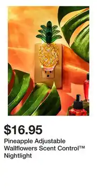 Bath & Body Works Pineapple Adjustable Wallflowers Scent Control Nightlight offer