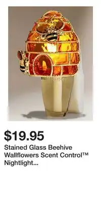 Bath & Body Works Stained Glass Beehive Wallflowers Scent Control Nightlight Fragrance Plug offer