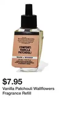 Bath & Body Works Vanilla Patchouli Wallflowers Fragrance Refill offer