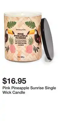 Bath & Body Works Pink Pineapple Sunrise Single Wick Candle offer