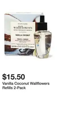 Bath & Body Works Vanilla Coconut Wallflowers Refills 2-Pack offer